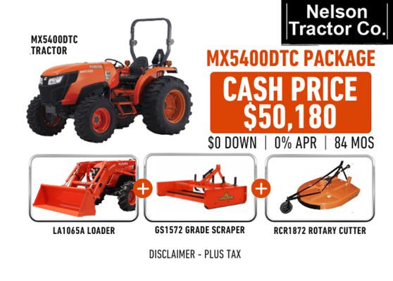 MX5400DTC Nelson Tractor package